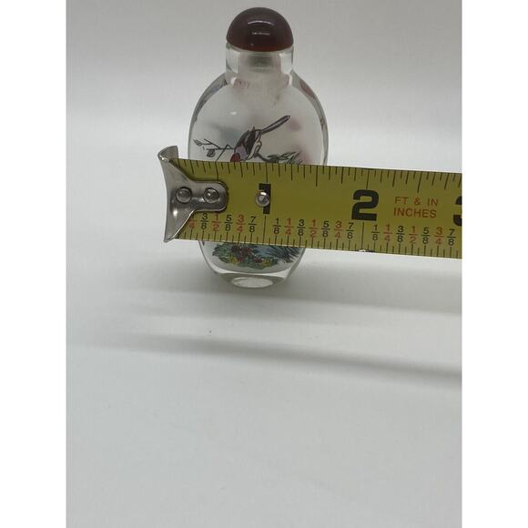 Antique Chinese Snuff Bottle Reverse Glass Painted Birds trees - Picture 9 of 12